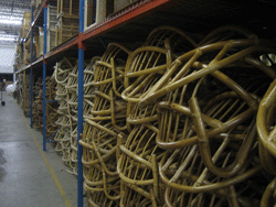 Our massive rattan and wicker warehouse